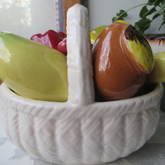 Porcelain Decorative Fruit Basket - Picture 2 of 13